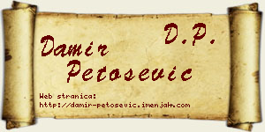 Damir Petošević vizit kartica